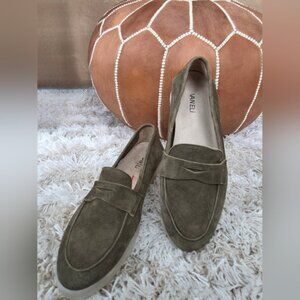 Vaneli Olive Suede Loafers for Women